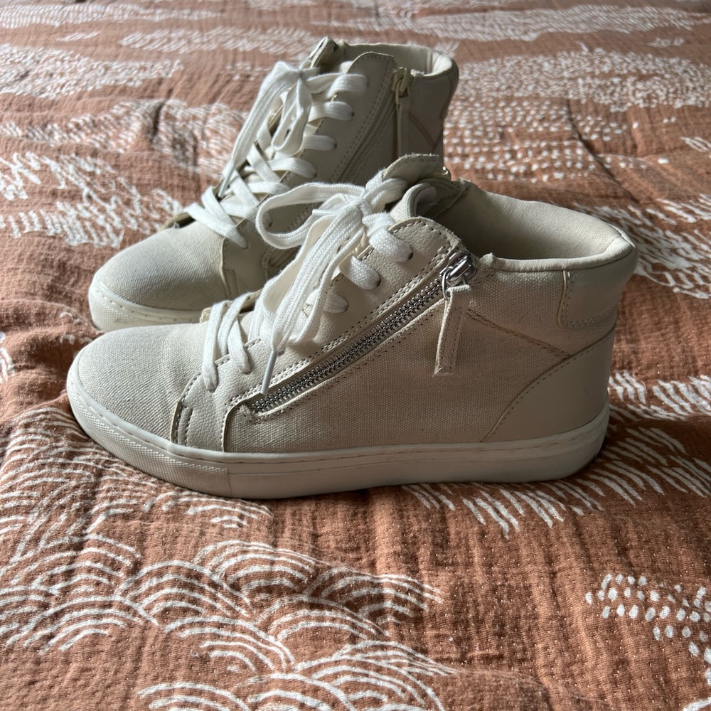 Cream High Top Sneaker